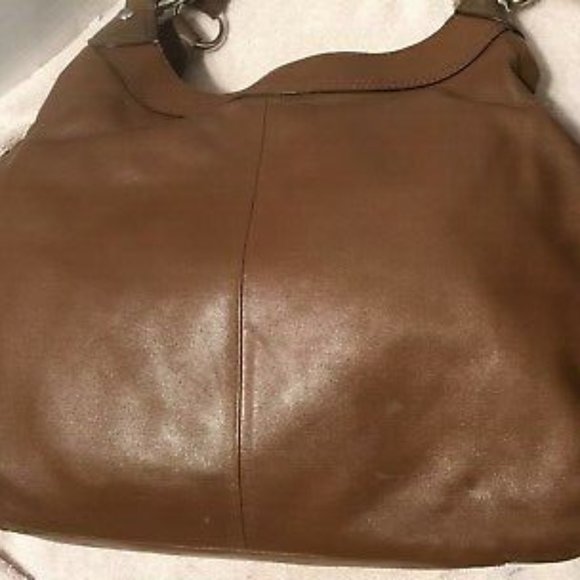 COACH MADISON LYNN SOHO BROWN LEATHER BOHO BAG Madis